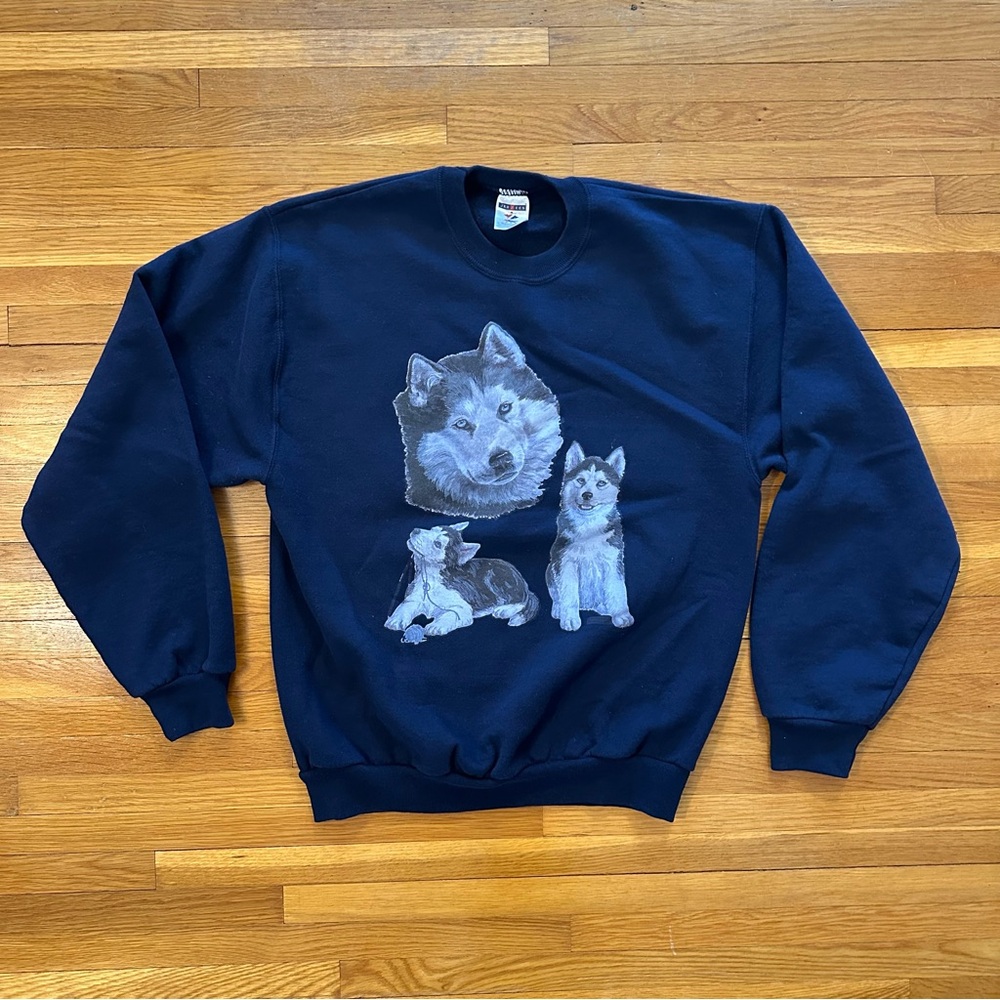 Jerzees Navy Crewneck Sweatshirt